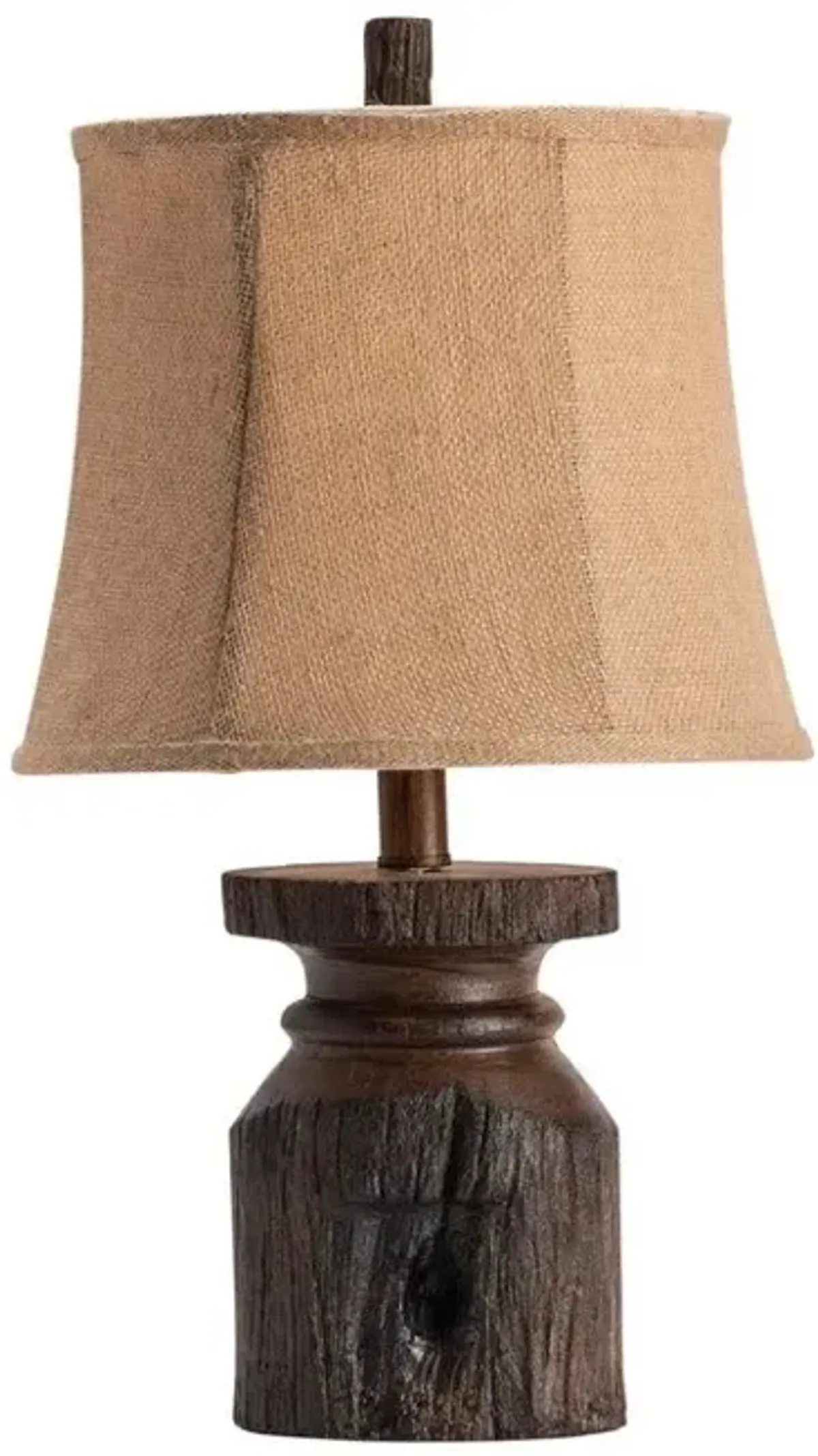 BARN DARK BROWN/LIGHT BROWN ACCENT LAMP