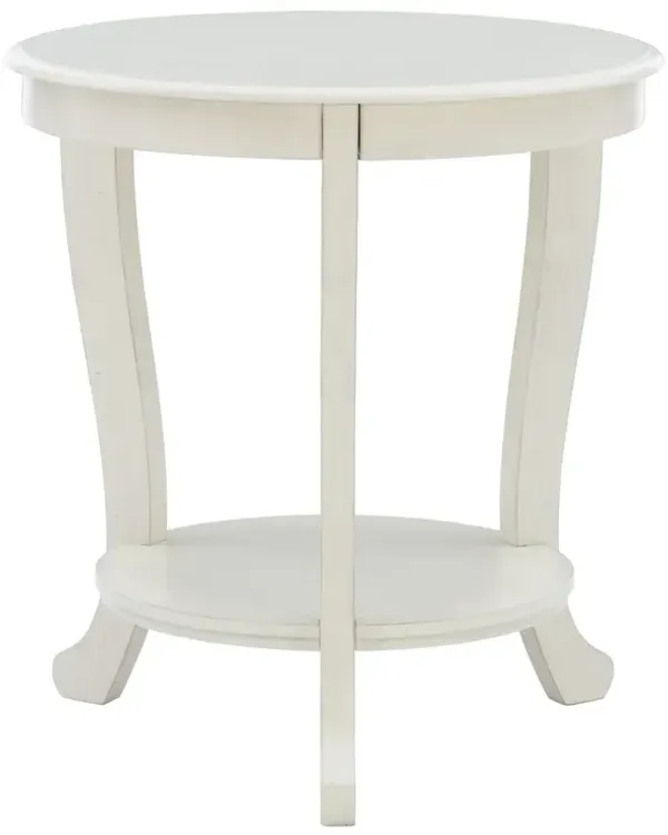 Powell Aubert Accent Side Table White
