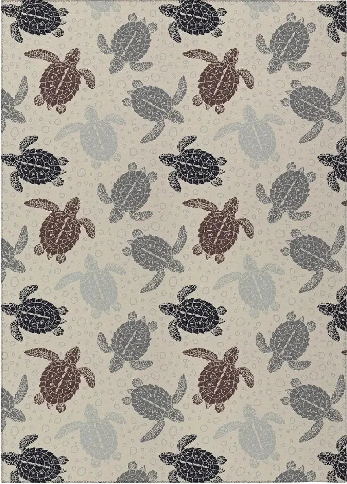 Dalyn Oceanic Odyssey Nautical Turtle Patterned 5'X8' Area Rug