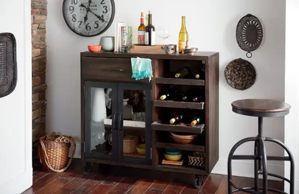 Fenwick Console Table With Wine Storage Teraves Console Table With