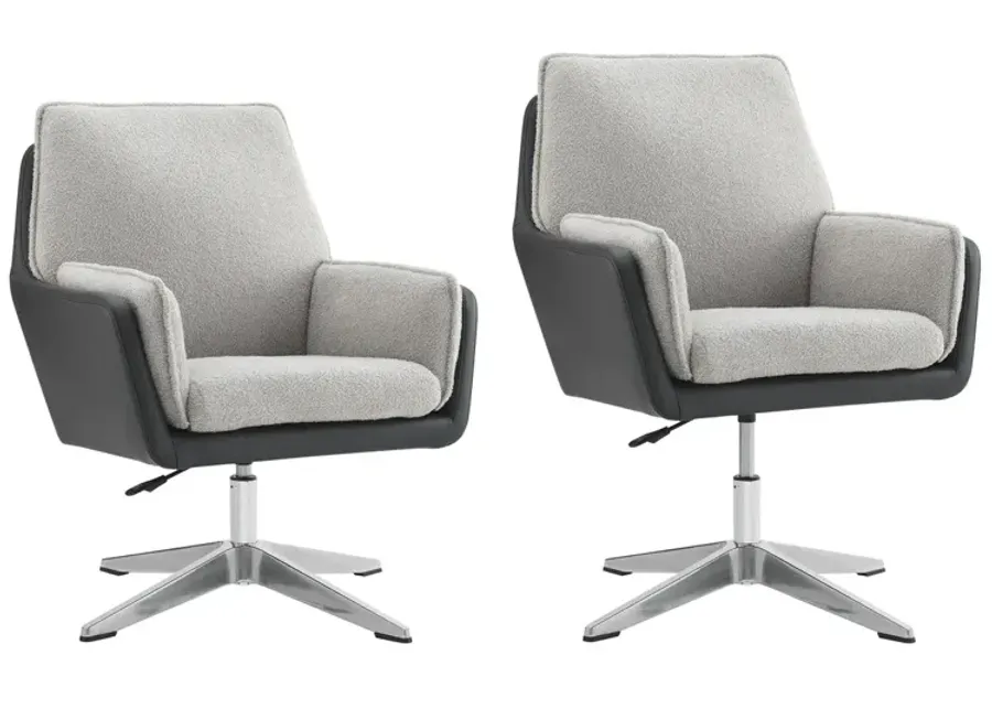 Linon Marion Swivel Chair Black Grey by Hudson's Furniture