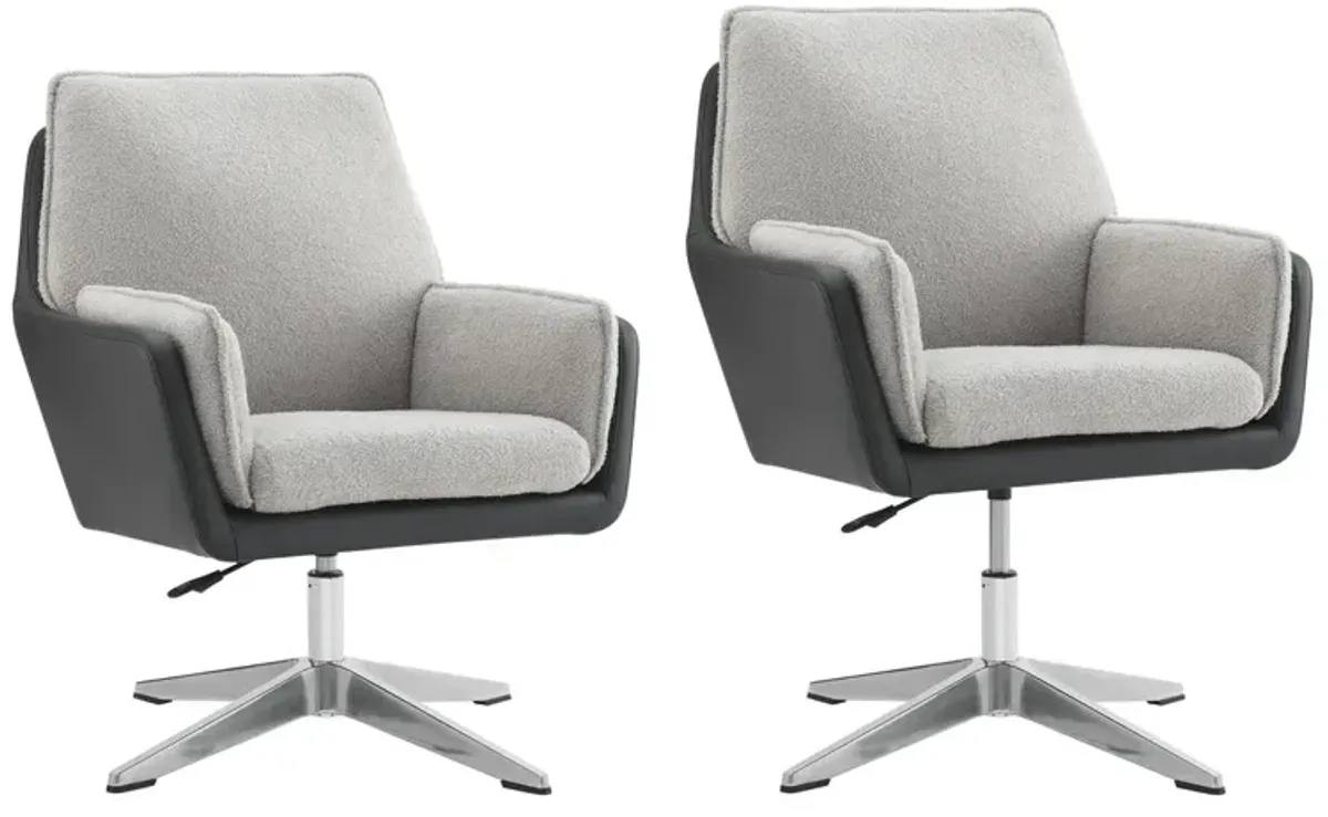 Linon Marion Swivel Chair Black Grey