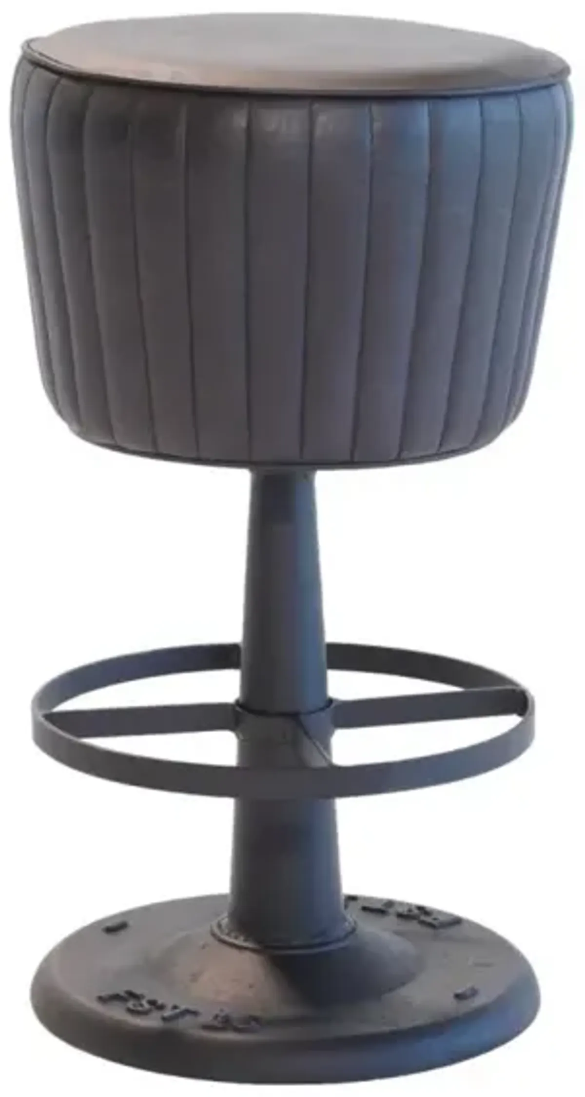 Nest Home Black Leather/Iron Mushroom Counter Stool