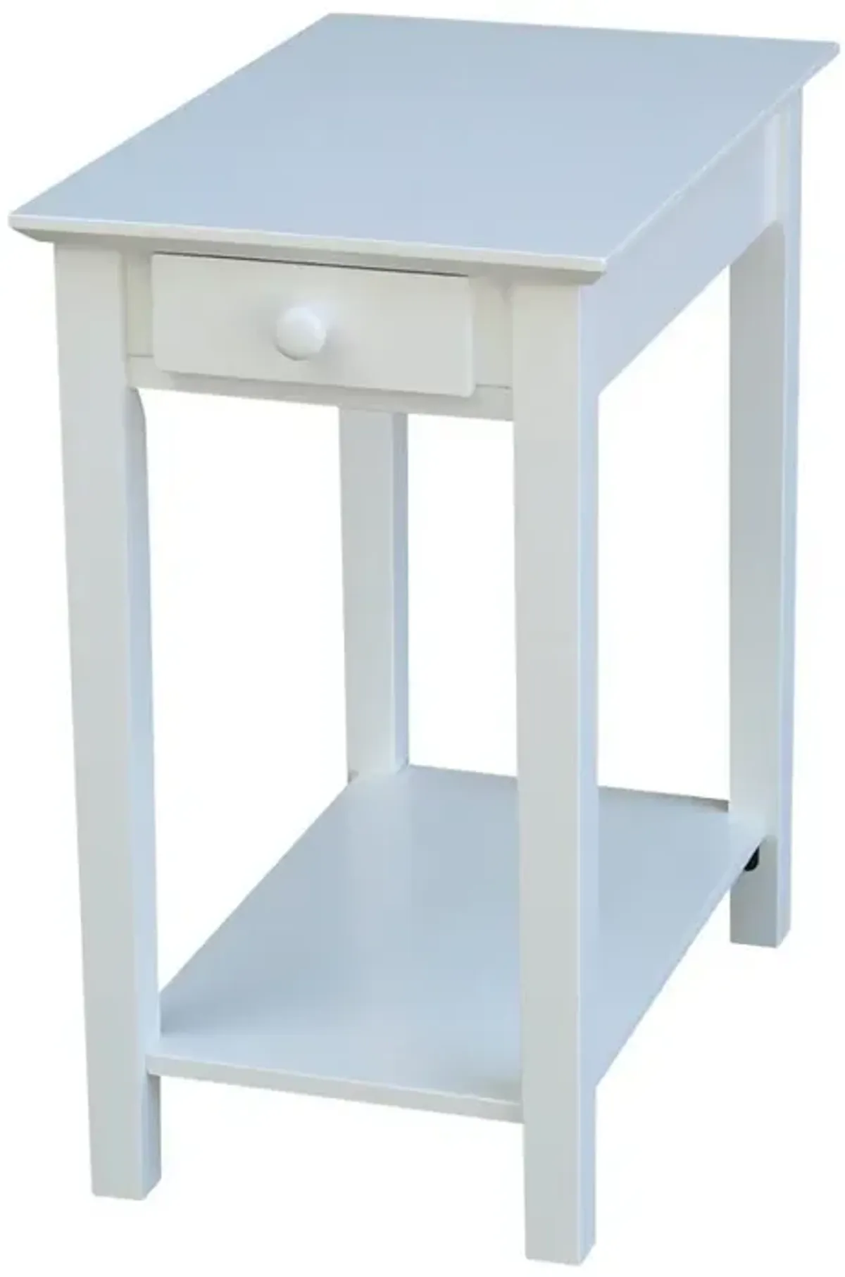 John Thomas Destinations Narrow End Table in Pure White