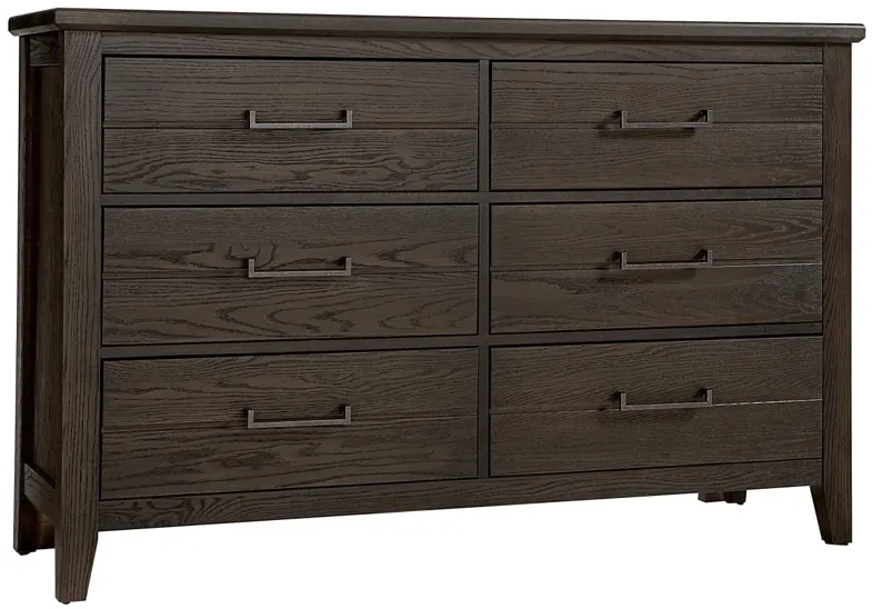 PASSAGEWAYS 6 DRAWER DRESSER - CHARLESTON BROWN