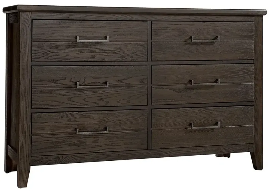 PASSAGEWAYS 6 DRAWER DRESSER - CHARLESTON BROWN