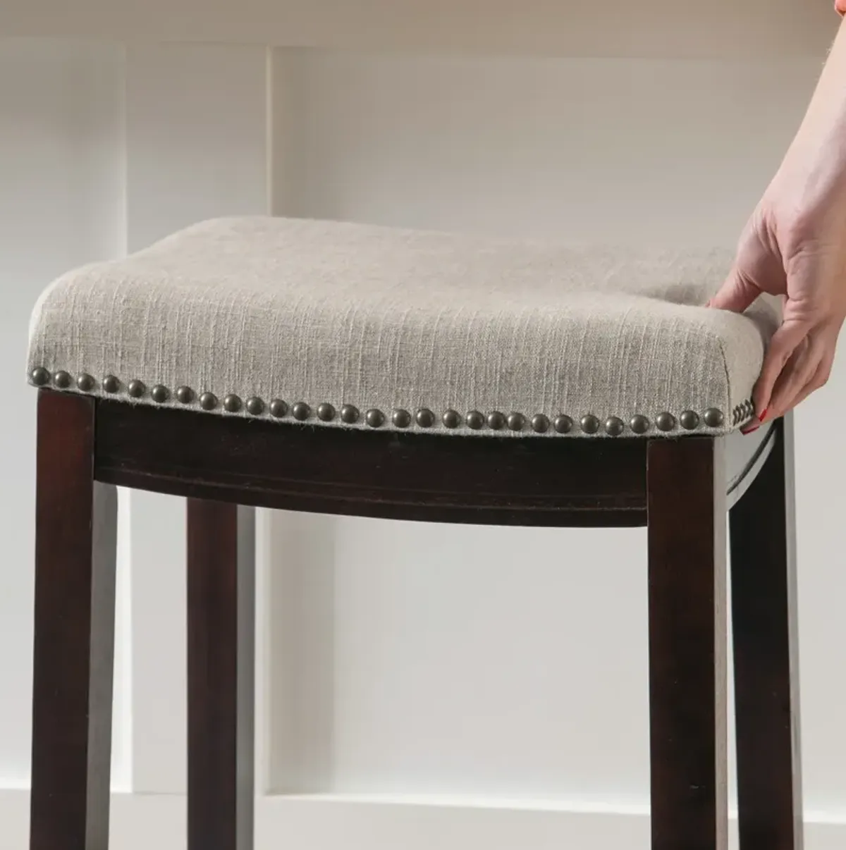 Linon Claridge Linen Counter Stool