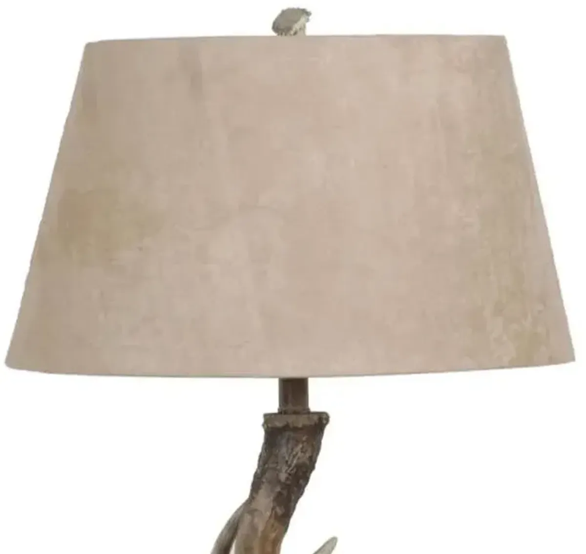 Crestview Deer Shed Resin Weathered Antler Table Lamp