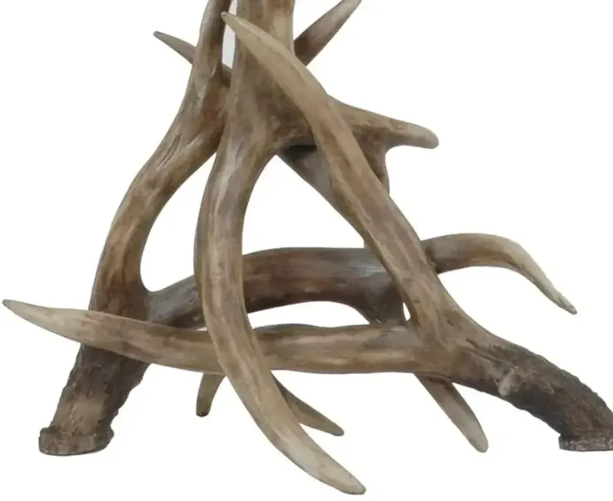 Crestview Deer Shed Resin Weathered Antler Table Lamp