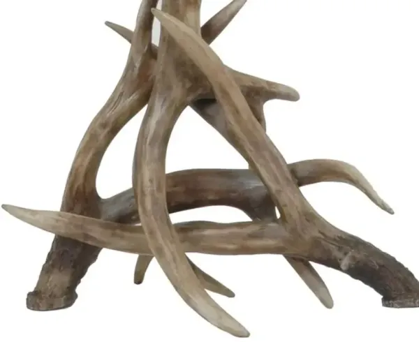 Crestview Deer Shed Resin Weathered Antler Table Lamp