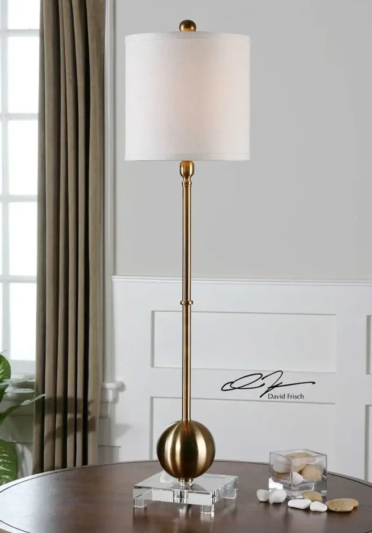 Uttermost Laton Brushed Brass Buffet Lamp