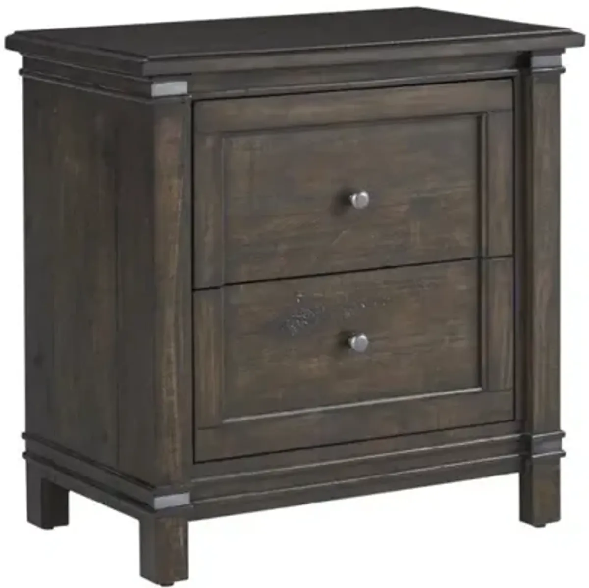 FARMWOOD WHISKEY BARRELL 2-DRAWER NIGHTSTAND