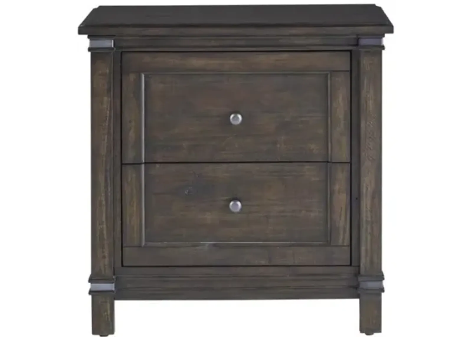 American Woodcrafters Farmwood Whiskey Barrell 2-Drawer Nightstand