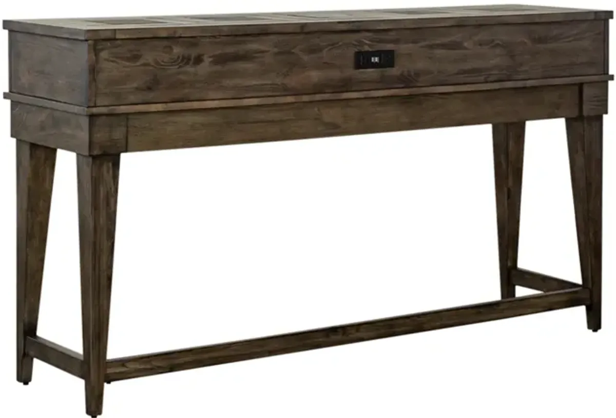 Liberty Furniture Arrowcreek Weathered Stone Console Bar Table