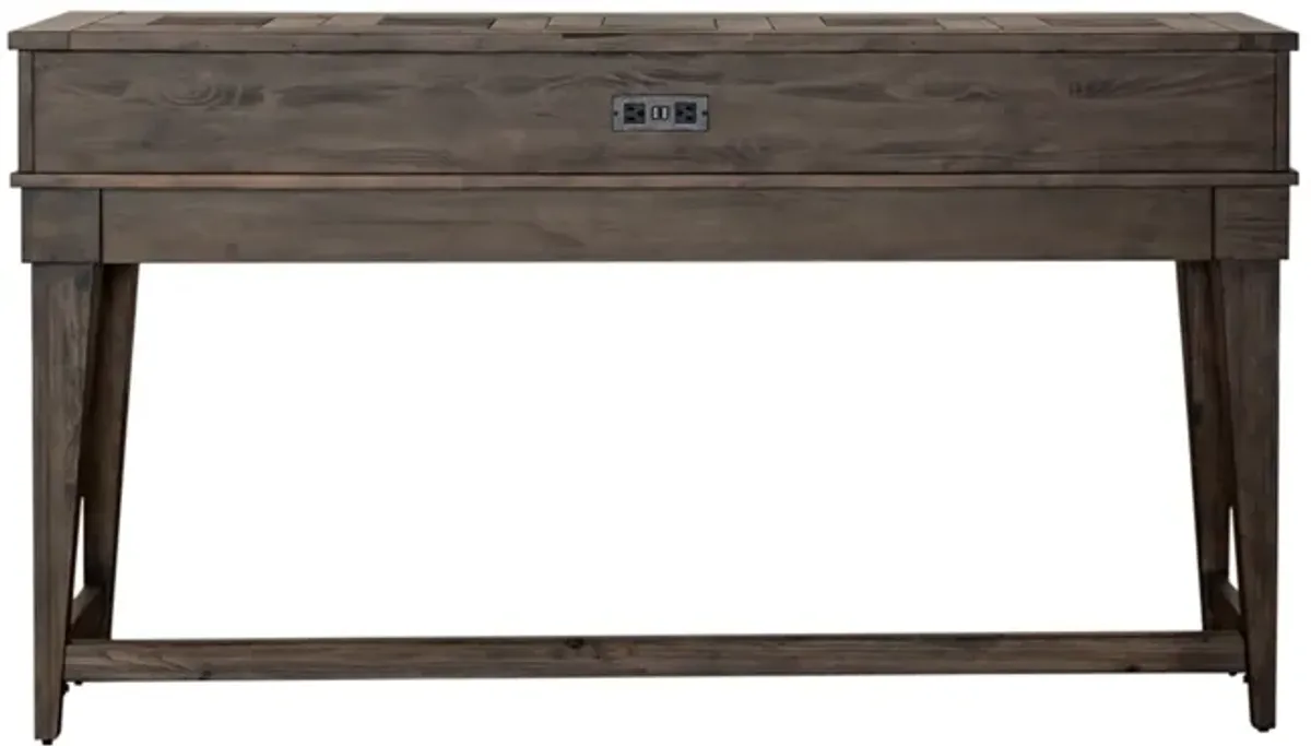 Liberty Furniture Arrowcreek Weathered Stone Console Bar Table