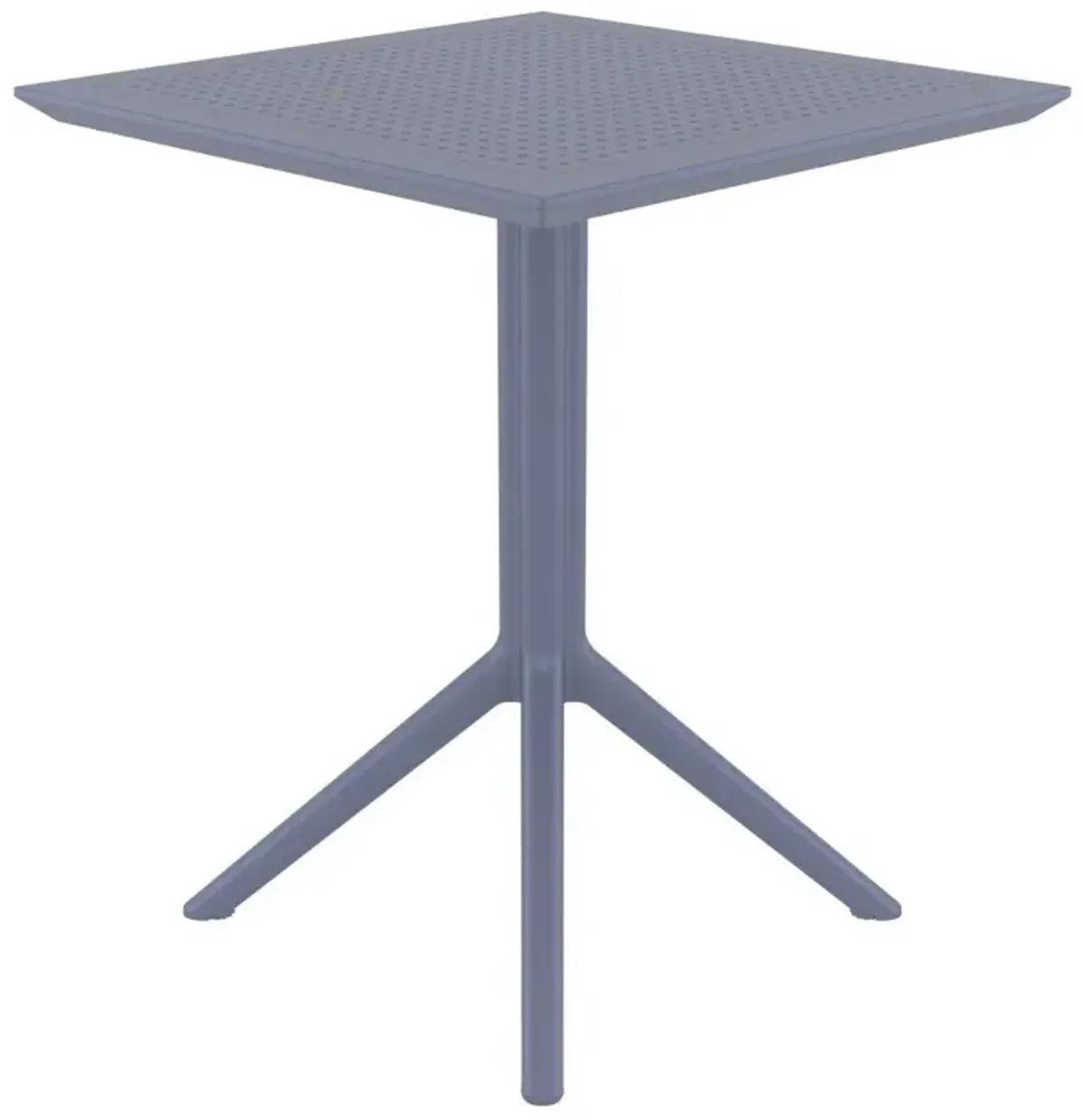 Compamia 24 Inch Outdoor Sky Square Folding Table Dark Gray