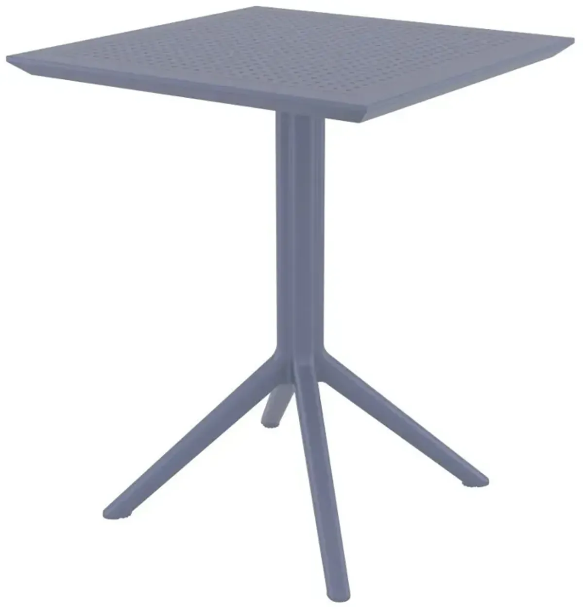 Compamia 24 Inch Outdoor Sky Square Folding Table Dark Gray