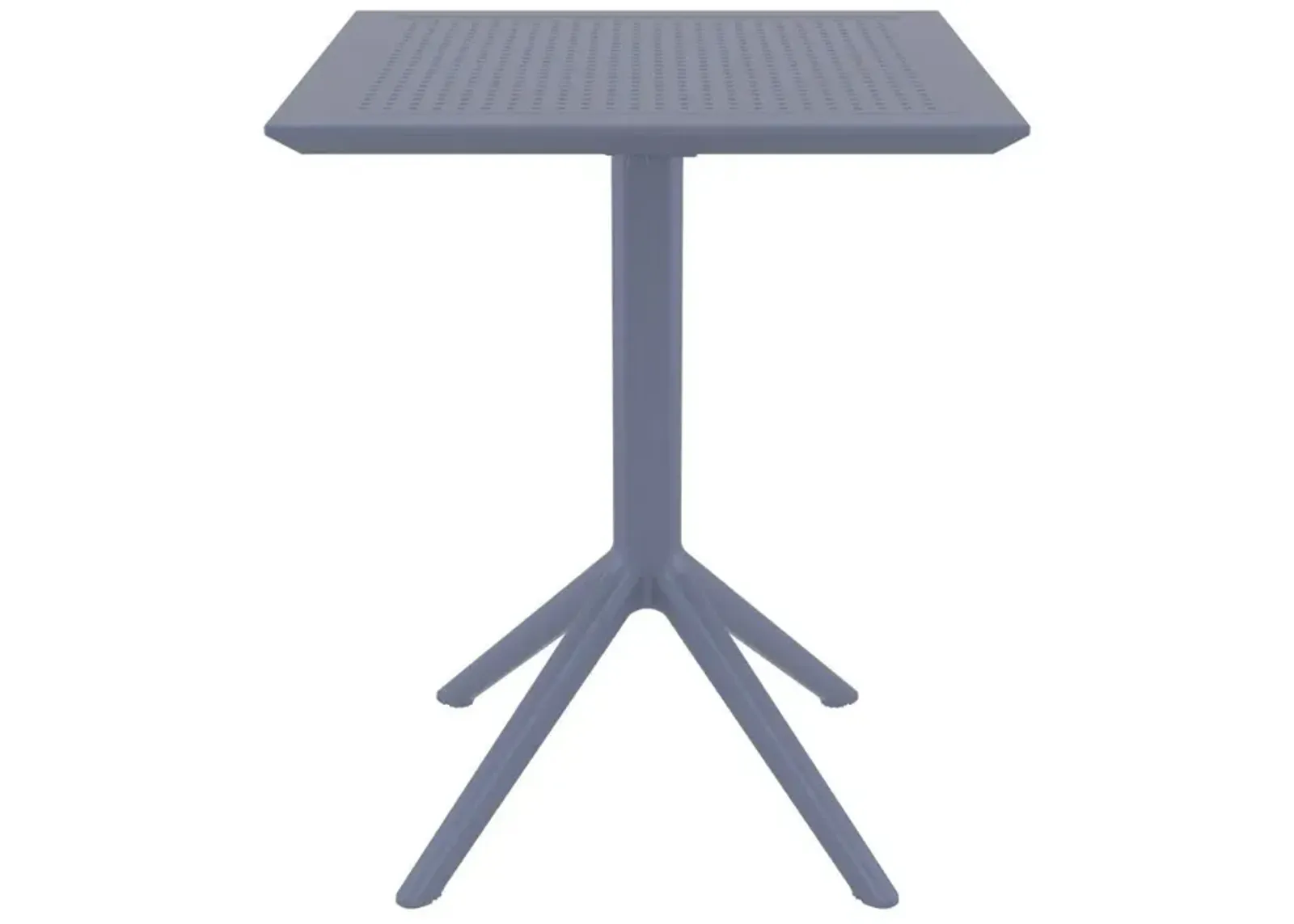 Compamia 24 Inch Outdoor Sky Square Folding Table Dark Gray