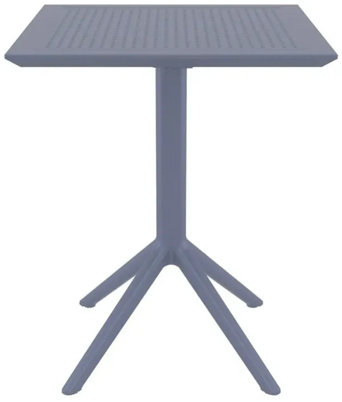 Compamia 24 Inch Outdoor Sky Square Folding Table Dark Gray