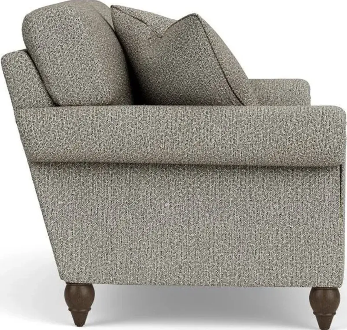 Flexsteel South Haven Gray Quarry Loveseat with Round Legs