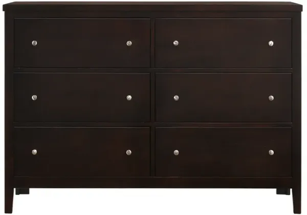Coaster Carlton 6-Drawer Dresser Cappuccino