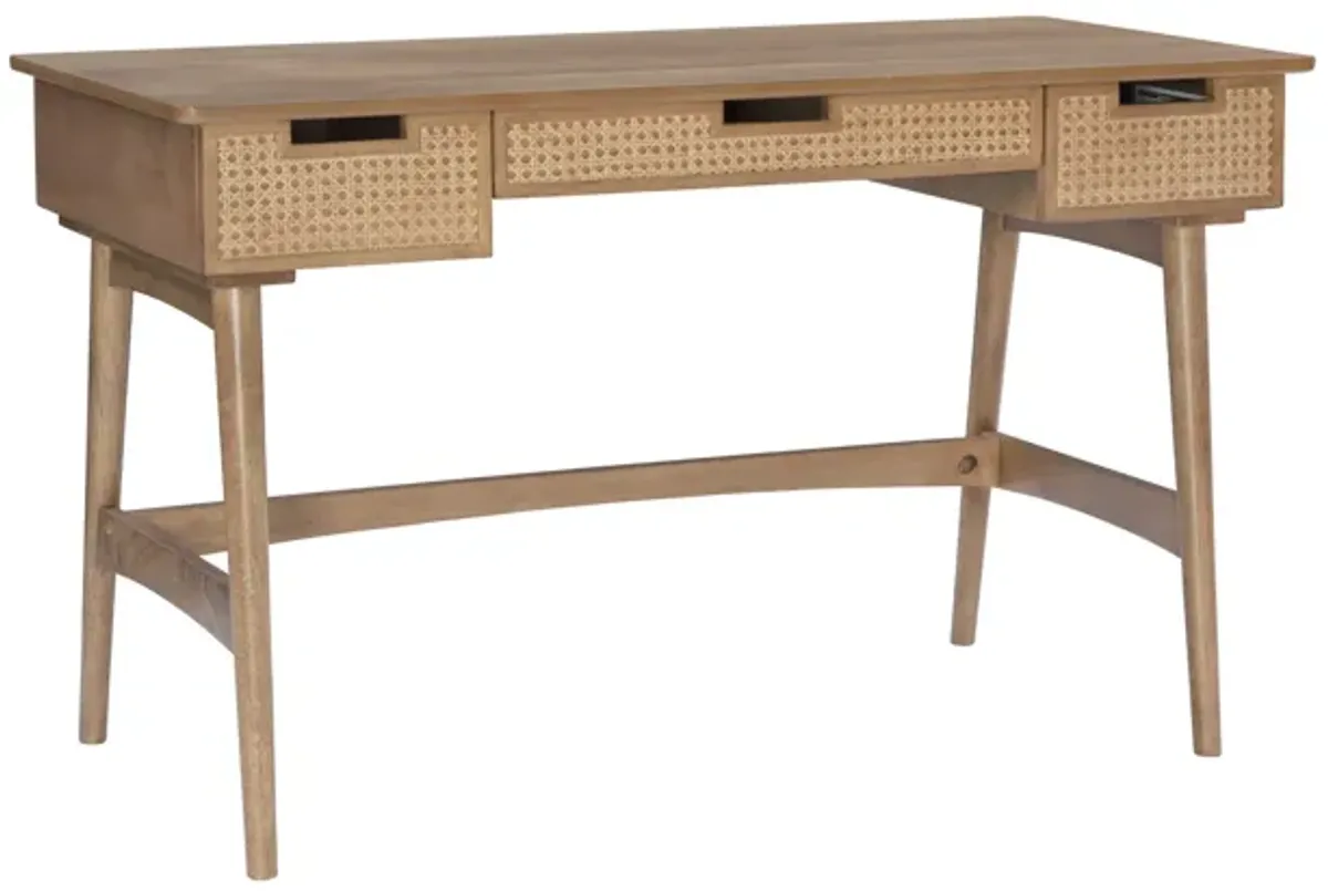 Linon Ryker Rattan Desk