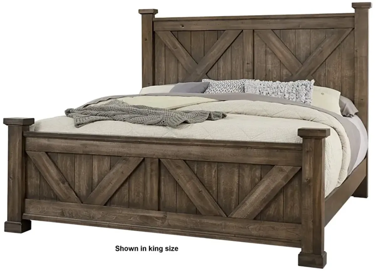 Vaughan-Bassett Cool Rustic Mink X-Queen Headboard