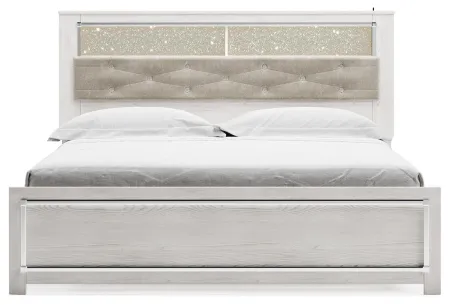 ALTYRA KING PANEL BOOKCASE BED WHITE SIGNATURE DESIGN