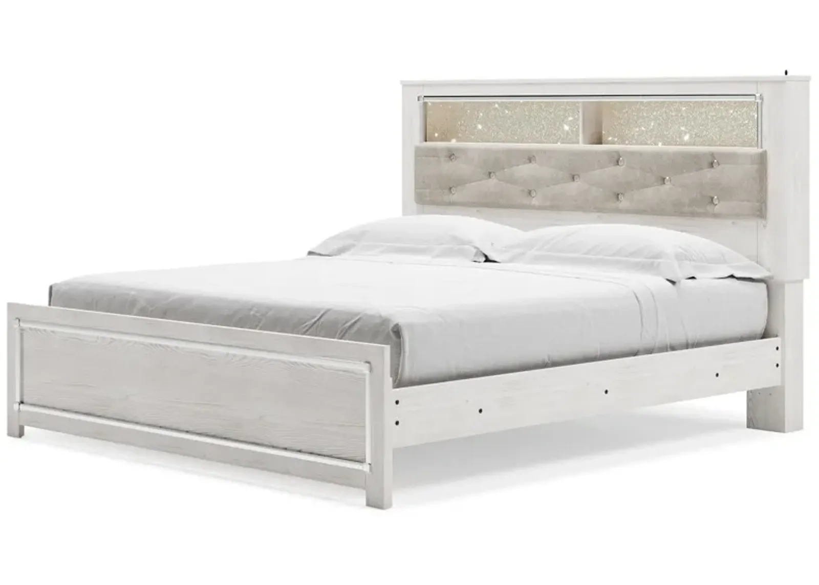 Ashley Altyra White King Panel Bookcase Bed