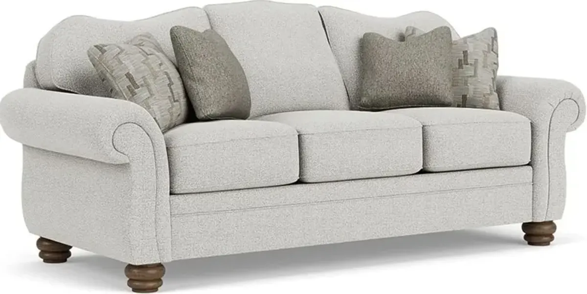 Flexsteel Bexley Rolled Arm Silver Driftwood Sofa