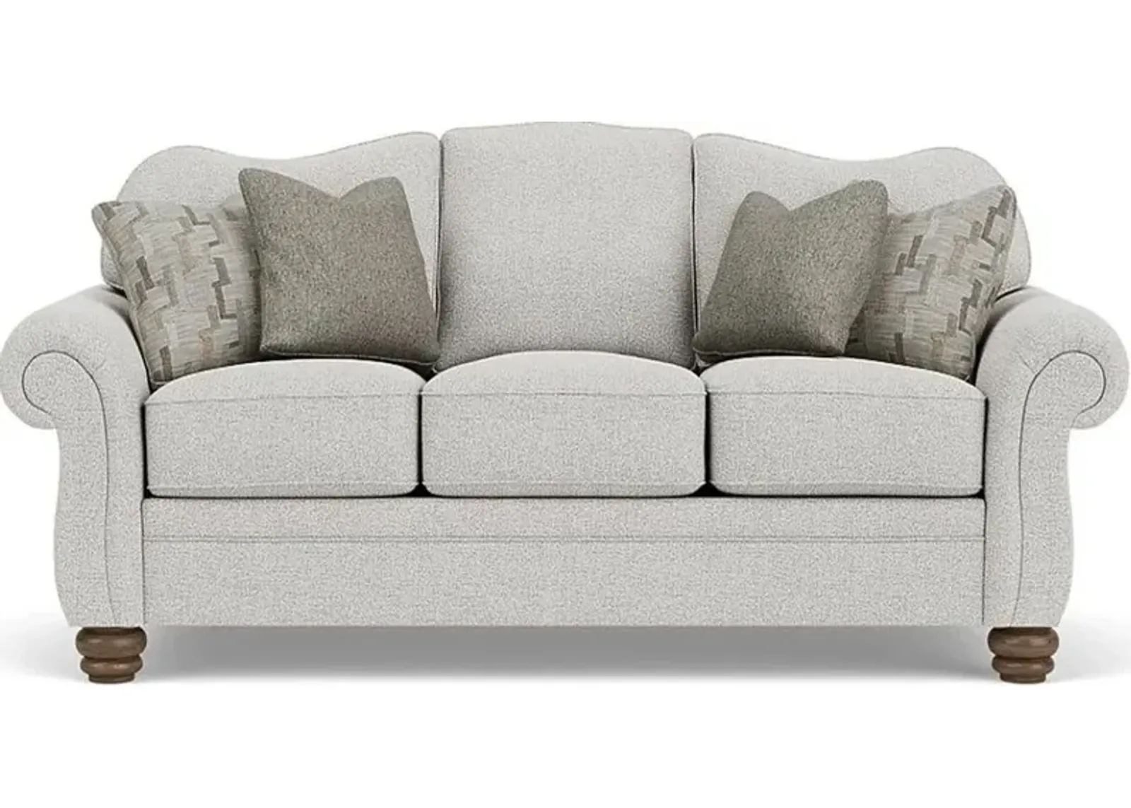 Flexsteel Bexley Rolled Arm Silver Driftwood Sofa