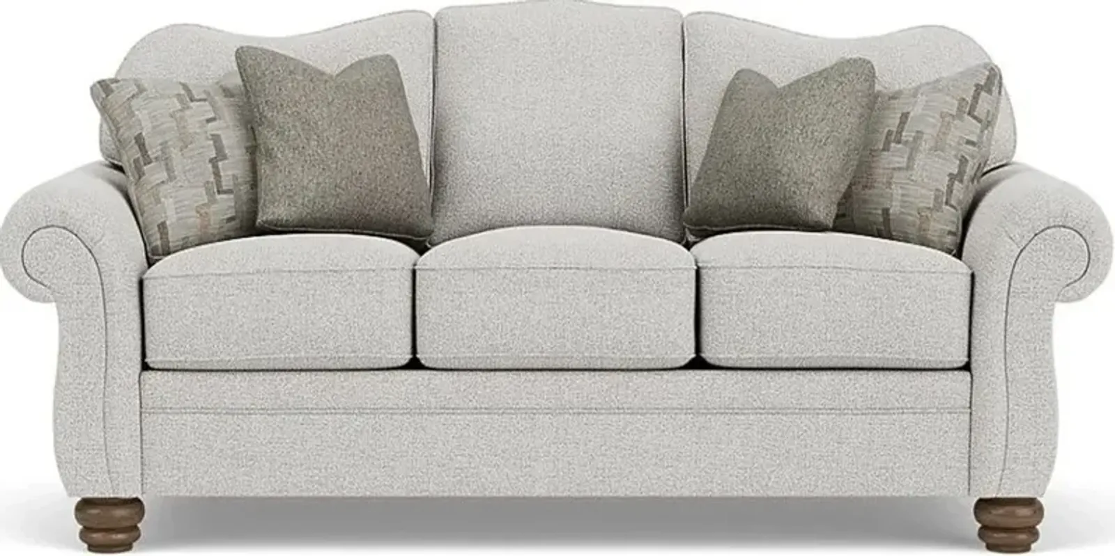 Flexsteel Bexley Rolled Arm Silver Driftwood Sofa