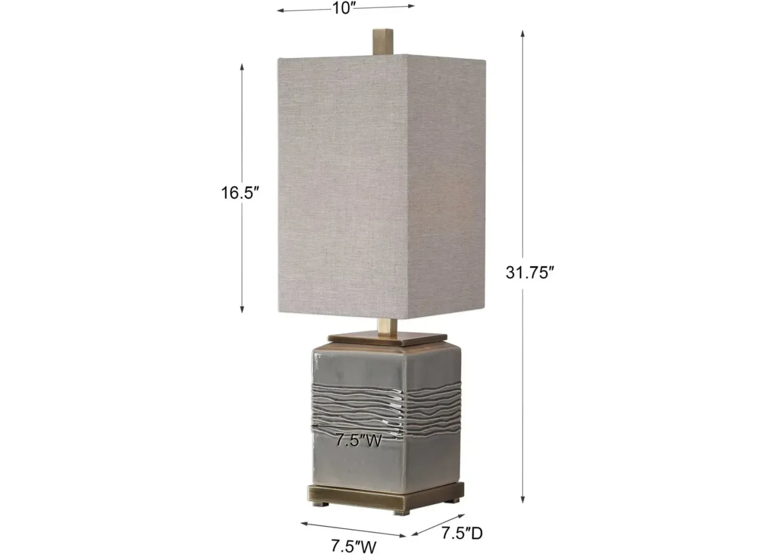 Uttermost Covey Gray Buffet Lamp