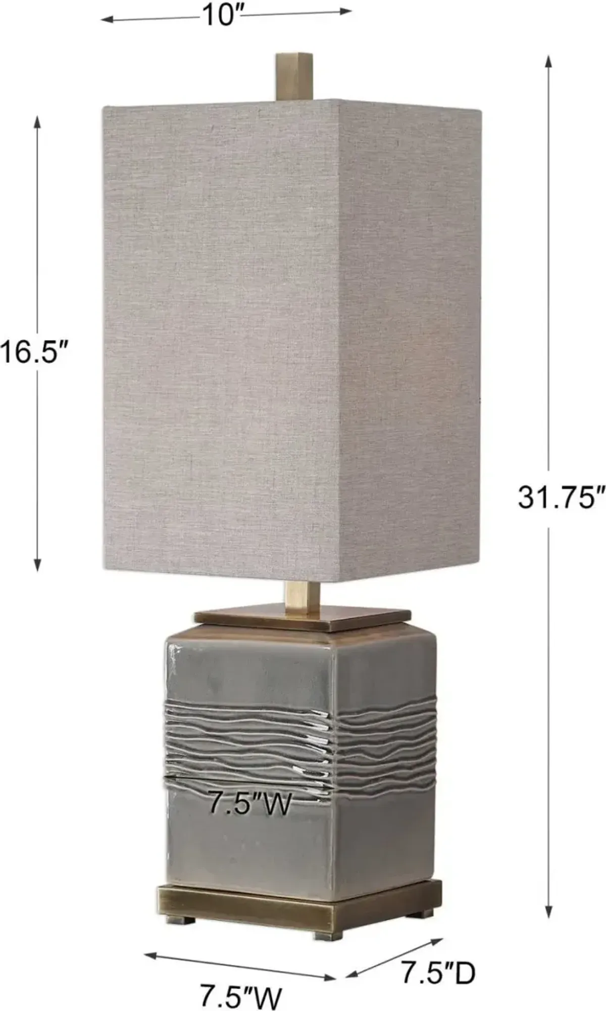 Uttermost Covey Gray Buffet Lamp