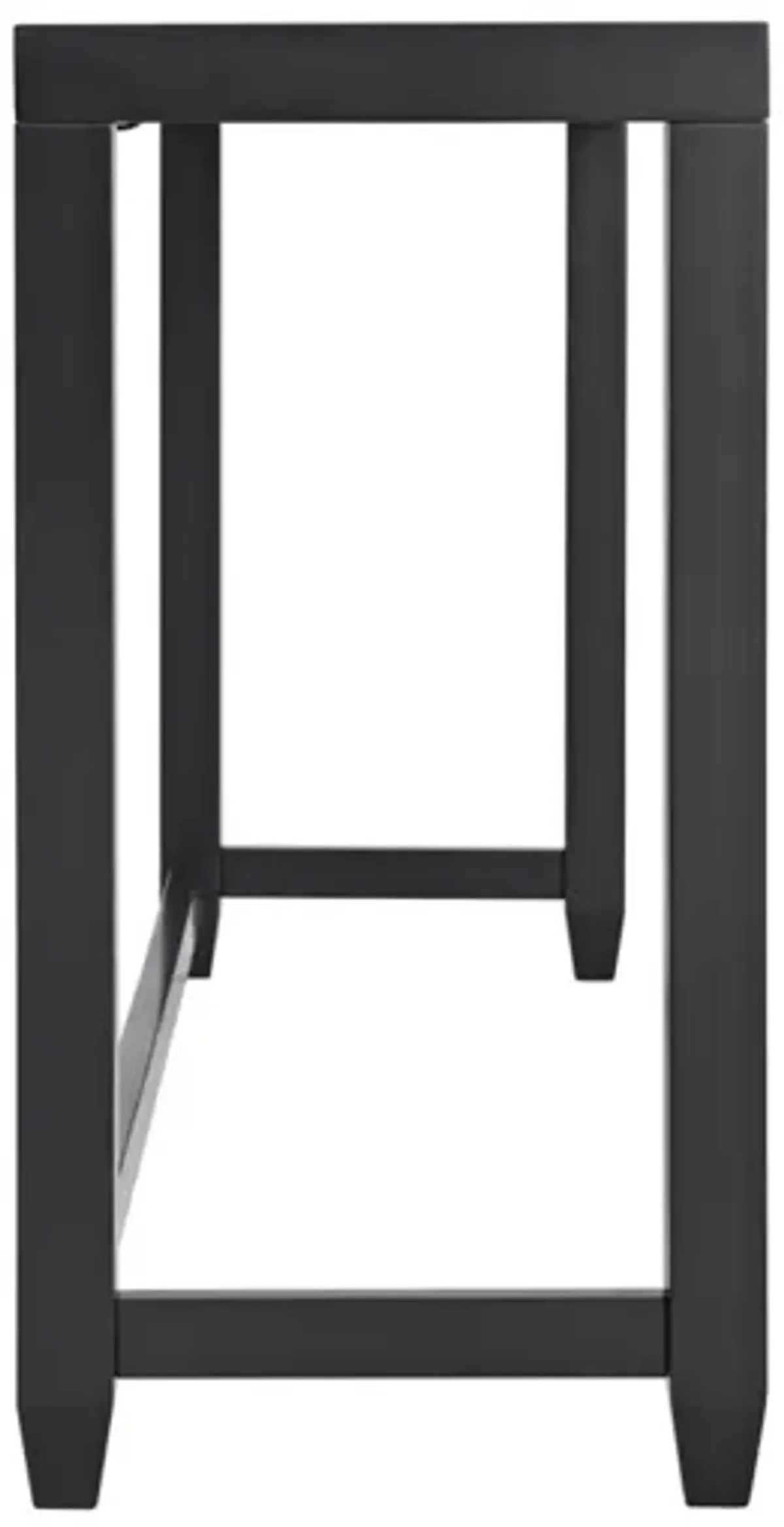 Martin Svensson Cordero 72 Inch Glass Top Console Bar Table & Stool Set in Black