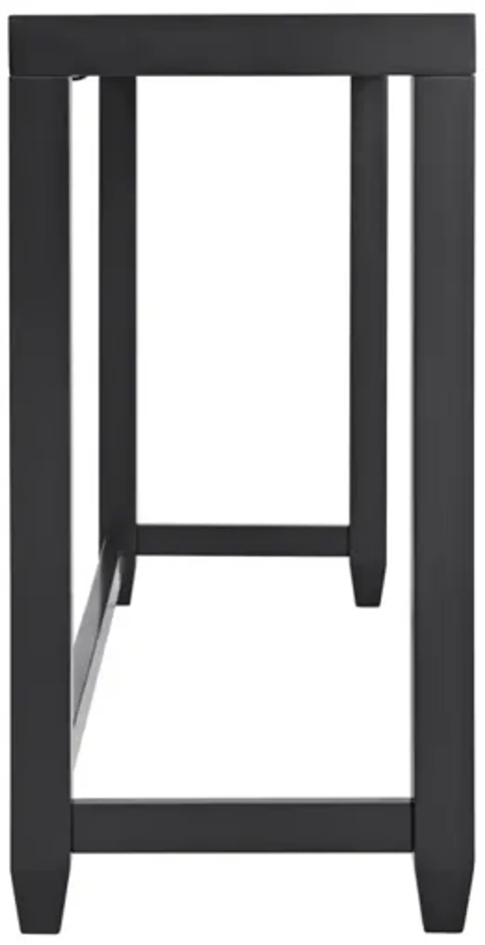 Martin Svensson Cordero 72 Inch Glass Top Console Bar Table & Stool Set in Black