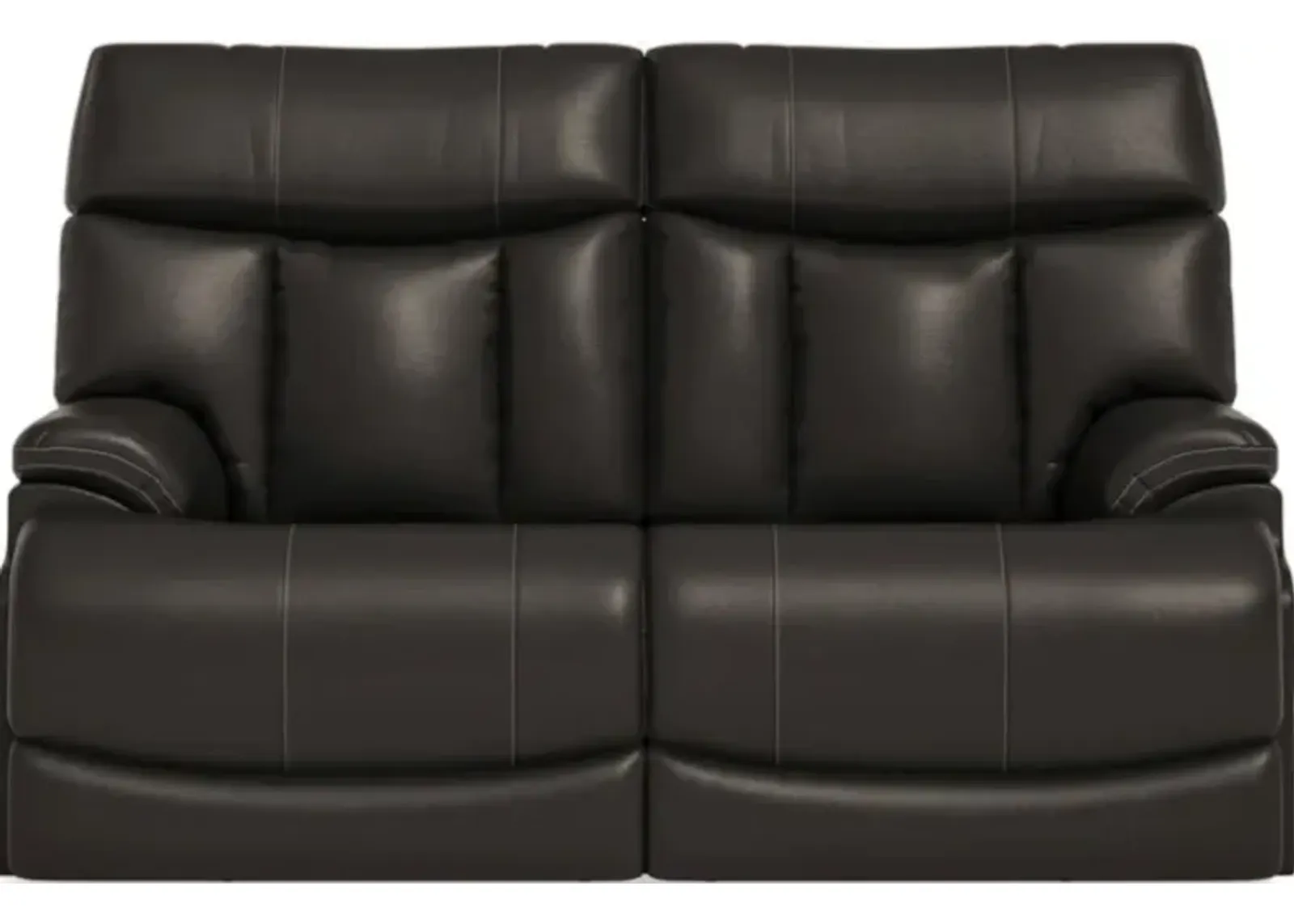 Flexsteel Clive Black Power Reclining Loveseat with Power Headrests & Lumbar