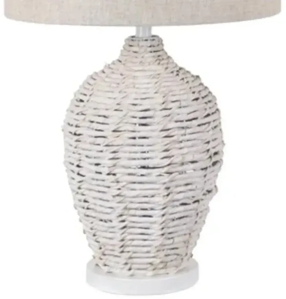 Crestview Cala Saona White Table Lamp