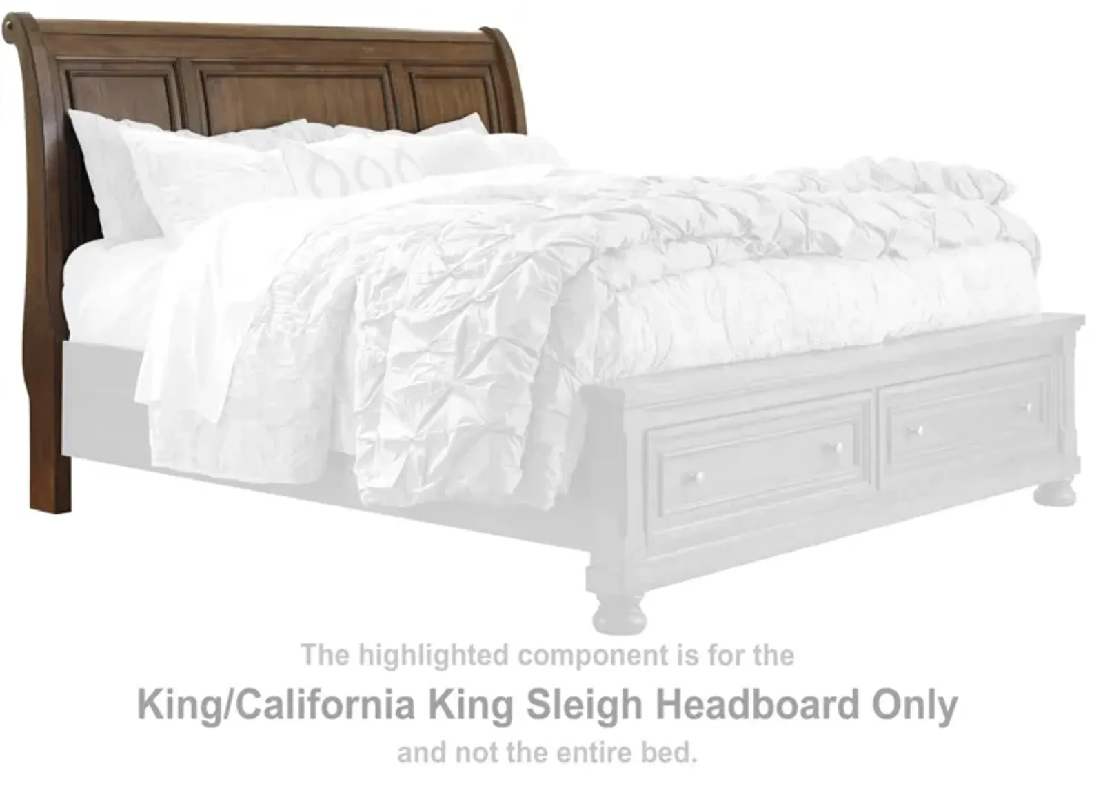 Ashley Flynnter Sleigh Medium Brown California King/King Headboard