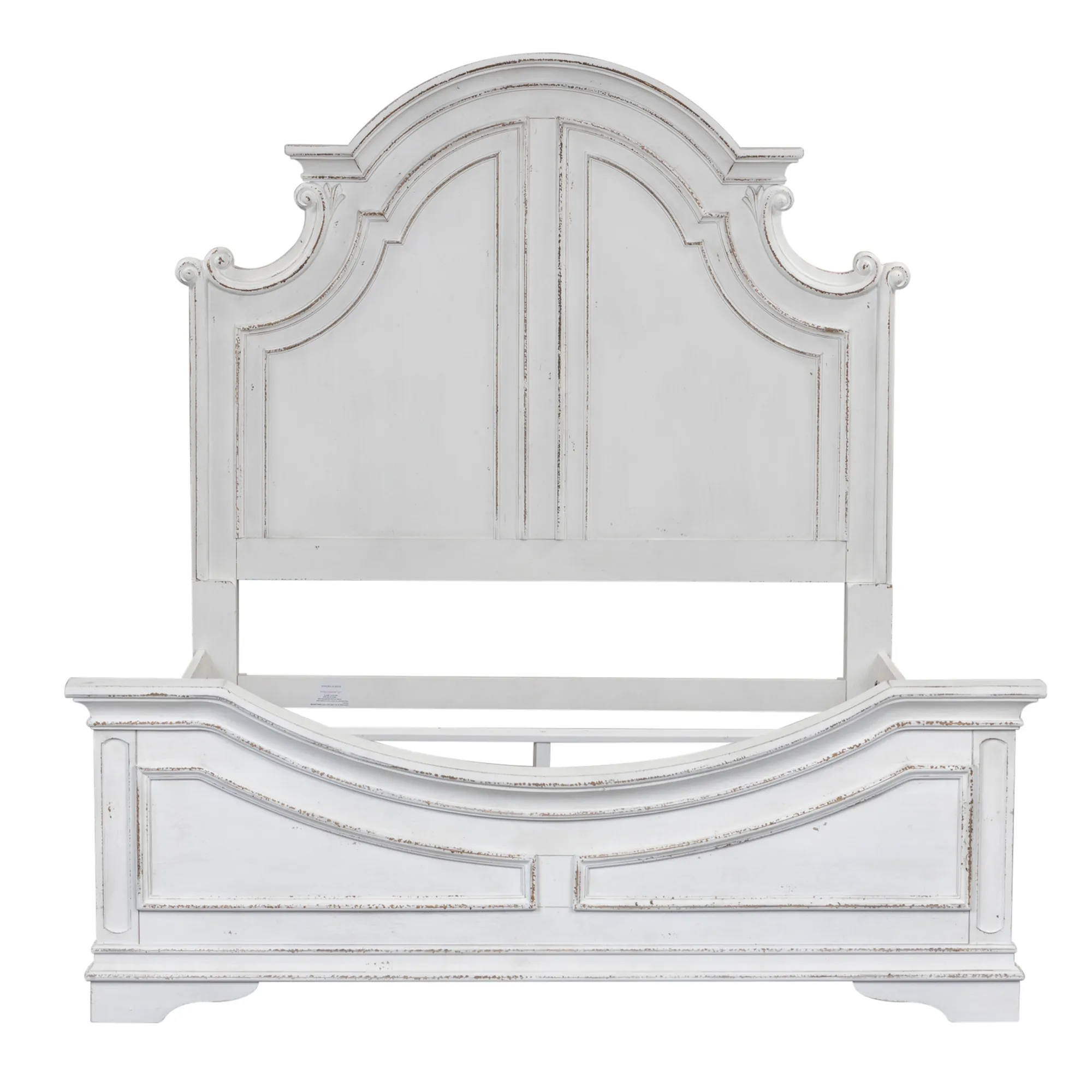 QUEEN PANEL BED DRESSER & MIRROR CHEST - MAGNOLIA MANOR