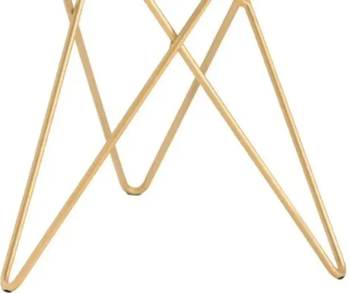 Crestview Olivia Gold Accent Table