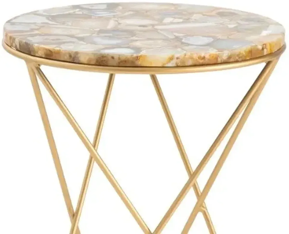 OLIVIA GOLD ACCENT TABLE