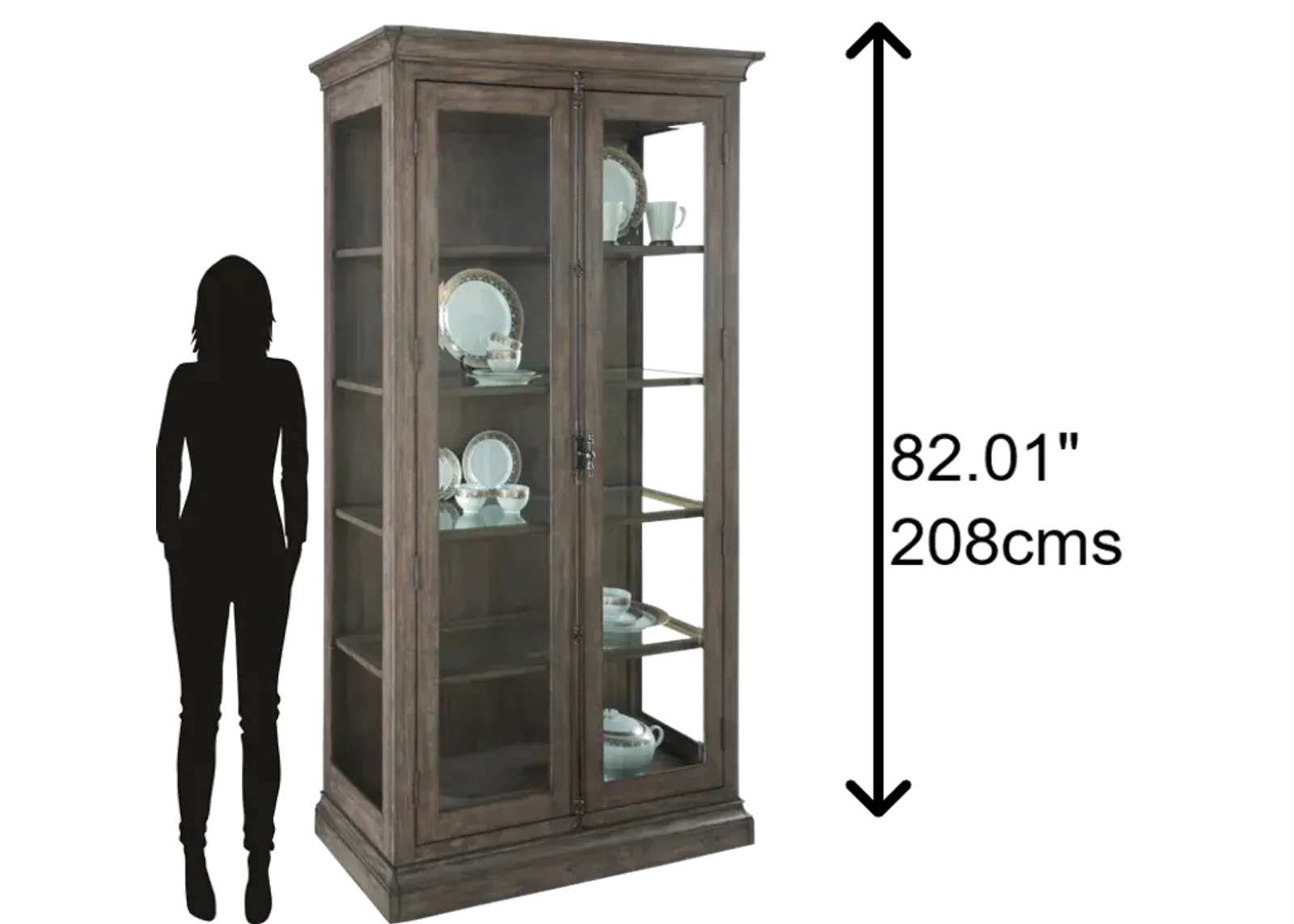 Hekman Display Cabinet 4 Shelves Lincoln Park