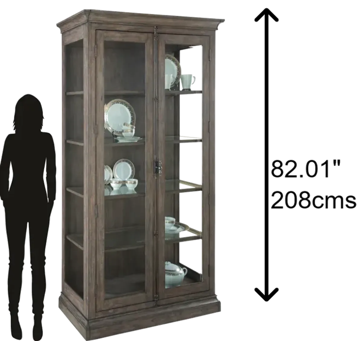 Hekman Display Cabinet 4 Shelves Lincoln Park