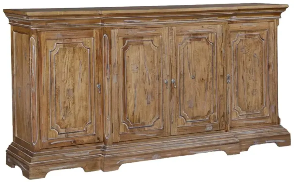 Noble Furniture Edward Sideboard with 4-Doors in Beachwood Finish