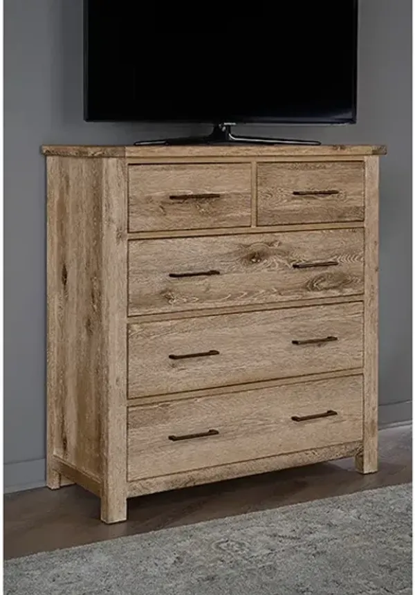 Vaughan-Bassett Dovetail Sun Bleached White Standing Dresser