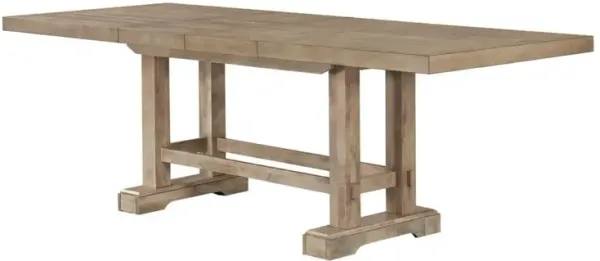 Steve Silver Napa 108-Inch Counter-Height Table With 8-Inch Leaves In Weathered Sand