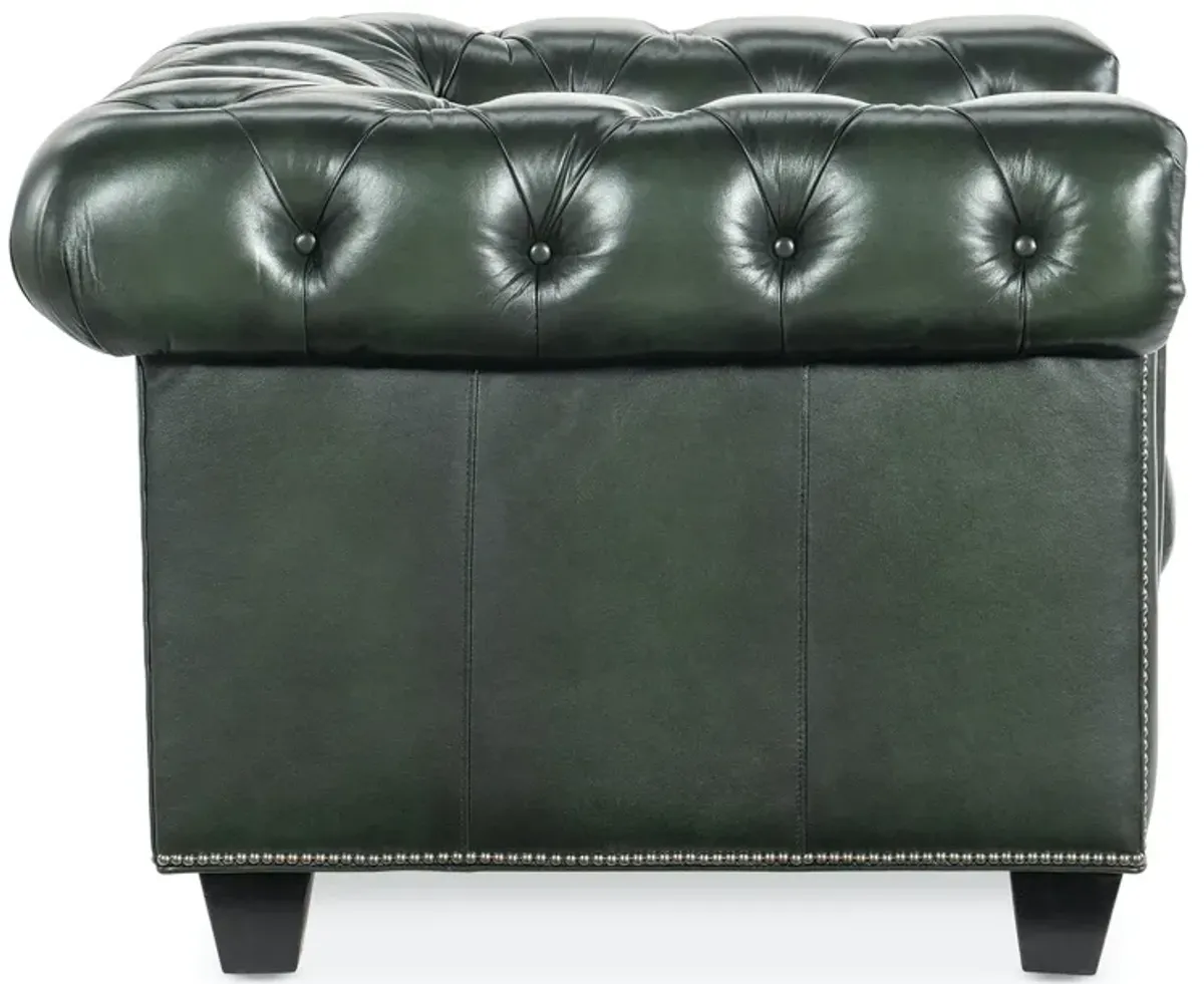 Hooker Furniture Charleston Leather Tufted Barrel Chair