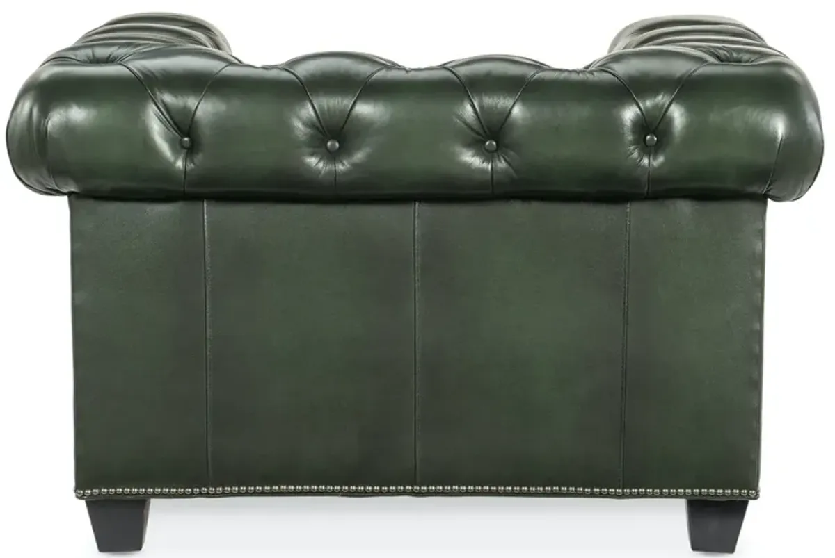 Hooker Furniture Charleston Leather Tufted Barrel Chair