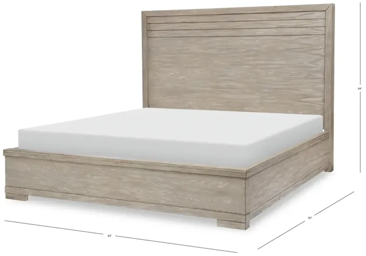 Legacy Classic Complete Panel Bed King Light Oak Finish Westwood Light